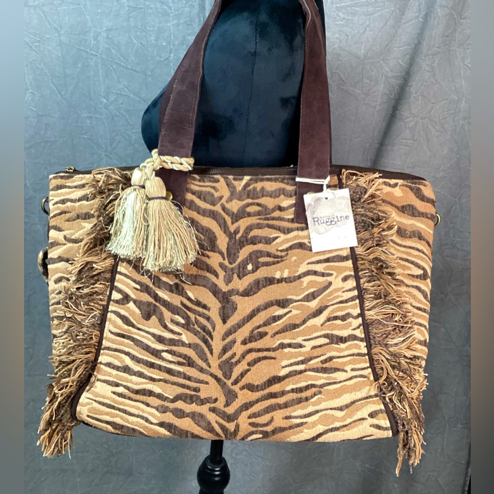 NWT Ruggine Tiger Motif Bag - Brown